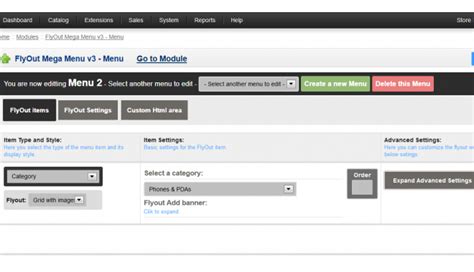 FlyOut Mega Menu module v2 .